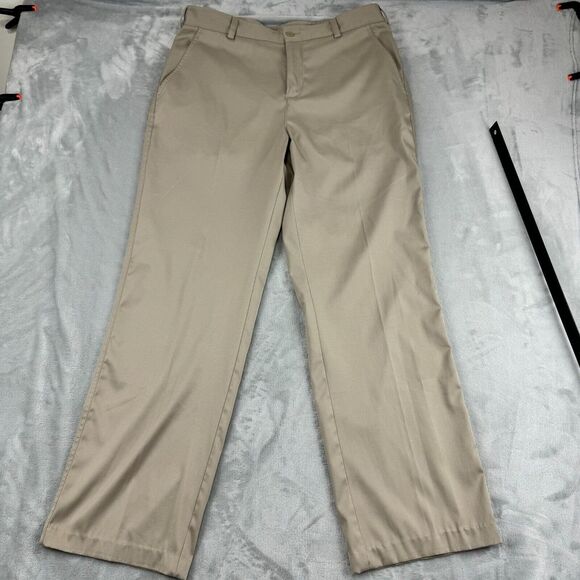 Nike Golf Pants Mens 34x31 Khaki Dri-FIT Training Stretch Wide Leg Lightweight - Picture 3 of 15